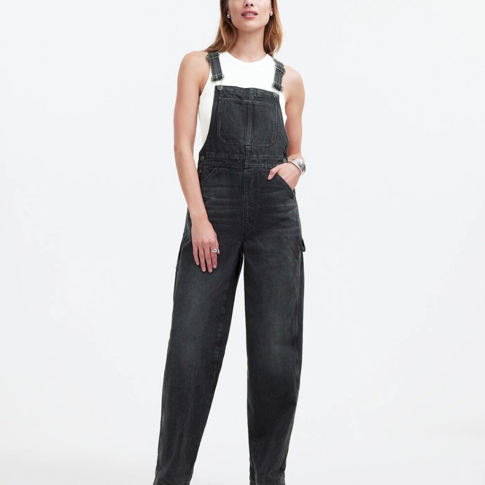 Madewell Black Denim Overalls | Size L